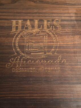 HALES Aficionado Wooden Whiskey Decanter Set With 4 Glasses.  Not Dixxon!!